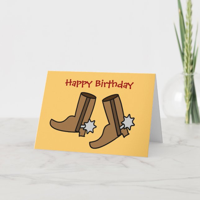 Cowboy Boots statt tanzen Country Western Karte (Vorderseite)