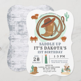 Cowboy Boy Birthday Einladung