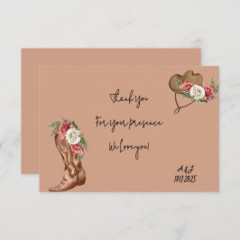 Cowboy Brautparty danke