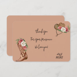 Cowboy Brautparty danke