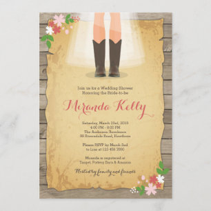 Cowboy Bridal Shower Invasion / Rustic Bridal Einladung