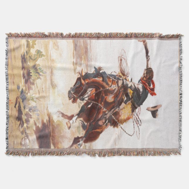Cowboy Bronc Rider de l'Ouest Jeter la couverture (Devant)