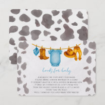 Cowboy-Bücher für Baby-Insert-Card-Boy