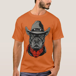 Cowboy Bulldog Dog T-Shirt