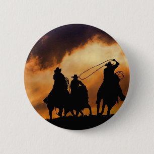 Cowboy-Button oder -Abzeichen Button