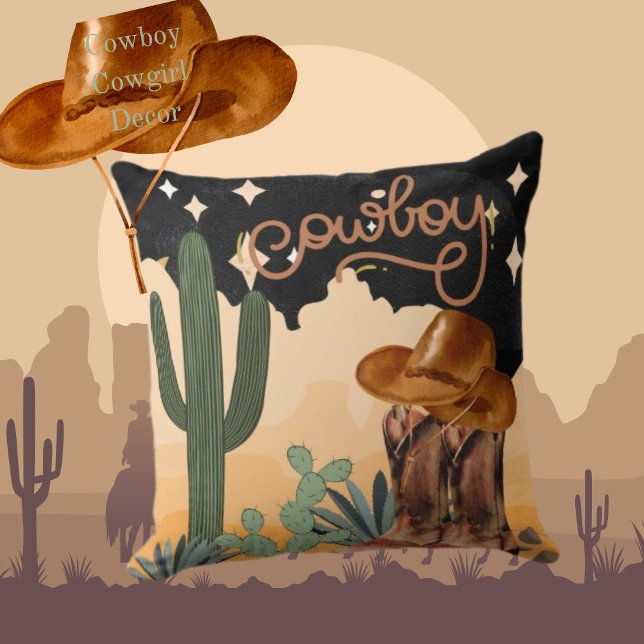 Cowboy Cactus Desert Theme Kissen (Von Creator hochgeladen)