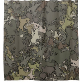 Cowboy Camouflage Pattern Duschvorhang