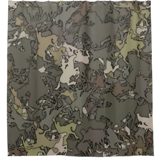 Cowboy Camouflage Pattern Duschvorhang (Vorderseite)
