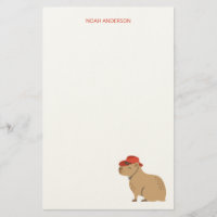Cowboy capybara animaux enfants papeterie