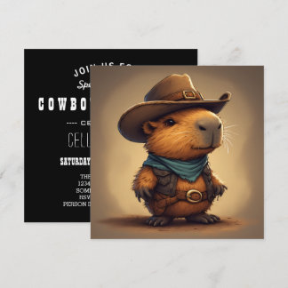 Cowboy Capybara Einladung