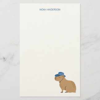 Cowboy Capybara Tierkinder Schreibpapier Briefpapier