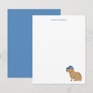 Cowboy Capybara Tierkinder Schreibpapier Mitteilungskarte