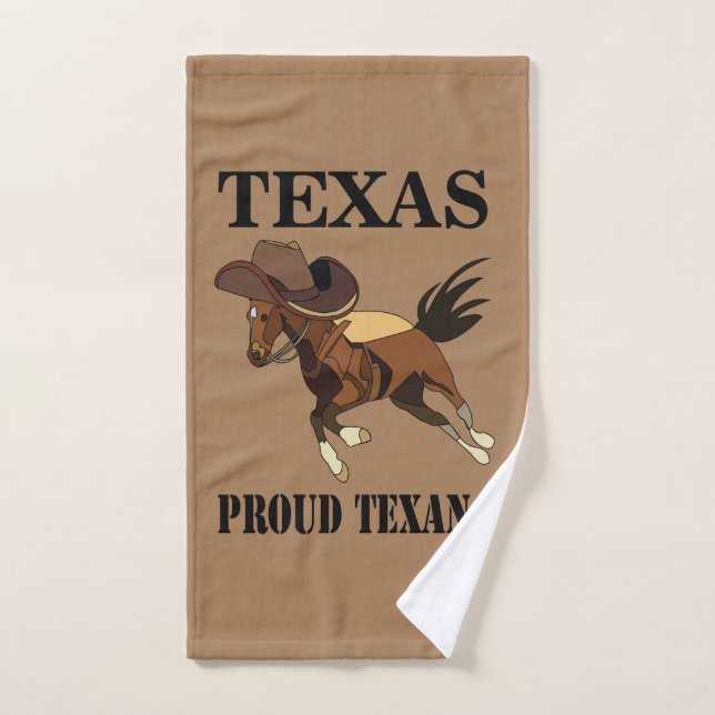 Cowboy Casquette Horse Fier Texan Texas (Serviette à main)