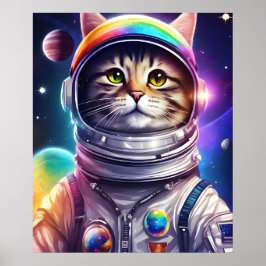 Cowboy Cat Astronaut, Space Cadet Cat Poster