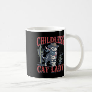 Cowboy Cat Childless Cat Lady für Kamala Wahl Kaffeetasse
