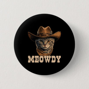 Cowboy Cat Meowdy 1 Button