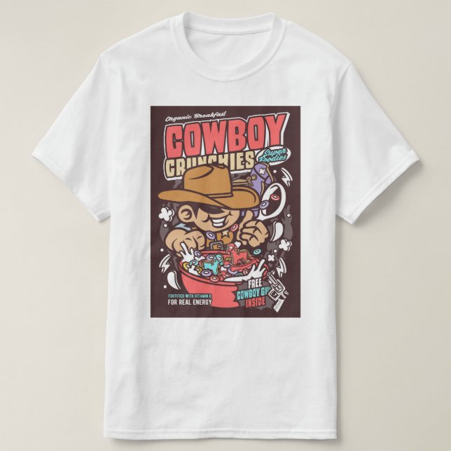Cowboy Cereal Pop Art Parody T-Shirt (Design vorne)