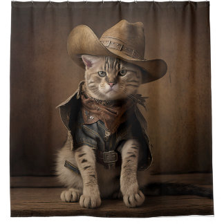 Cowboy Chat Douche rideau