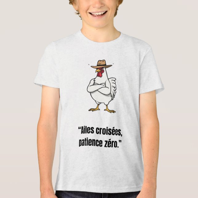 Cowboy Chicken Attitude – Funny Cartoon Tee (Vorderseite)