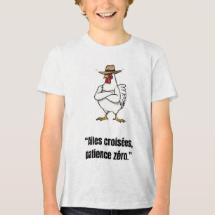 Cowboy Chicken Attitude – Lustiges Cartoon-T-Shirt Tri-Blend Shirt