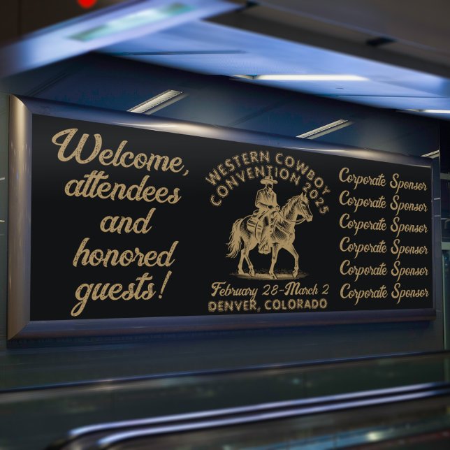 Cowboy Convention im Vintagen Stil Banner (Von Creator hochgeladen)