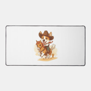 Cowboy Corgi - Western Rodeo Dog Schreibtischunterlage