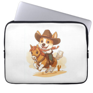 Cowboy Corgi � Western Rodeo Hund Laptopschutzhülle