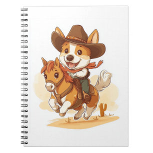 Cowboy Corgi � Western Rodeo Hund Notizblock