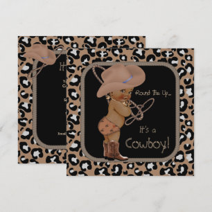Cowboy Country Western Babydusche ethnisch Einladung