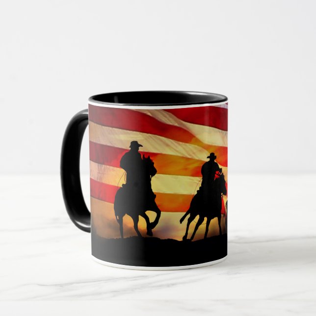 Cowboy Country Western Rodeo Tasse (Vorderseite Links)