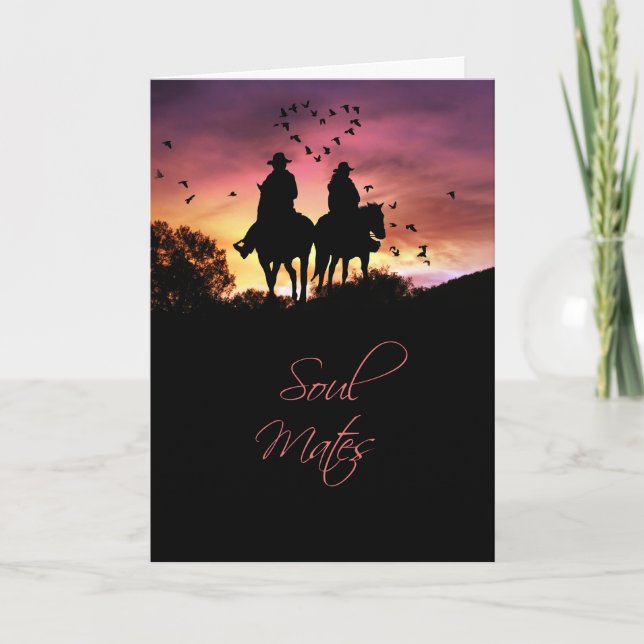 Cowboy Country Western Soul Mate I Liebe Sie Karte (Vorderseite)