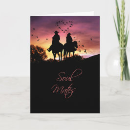 Cowboy Country Western Soul Mate I Liebe Sie Karte