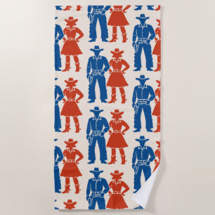 Cowboy & Cowgirl Americana Strandtuch