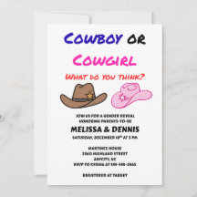 Cowboy Cowgirl Geschlecht Enthüllungsfeier