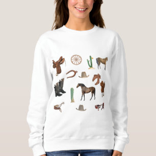 Cowboy Cowgirl Rodeo Country Pattern Sweatshirt