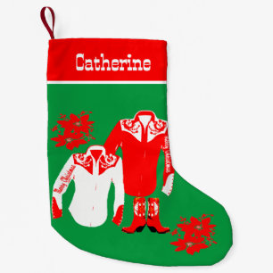Cowboy Cowgirl Rodeo Western Hemden Fröhlich Kleiner Weihnachtsstrumpf