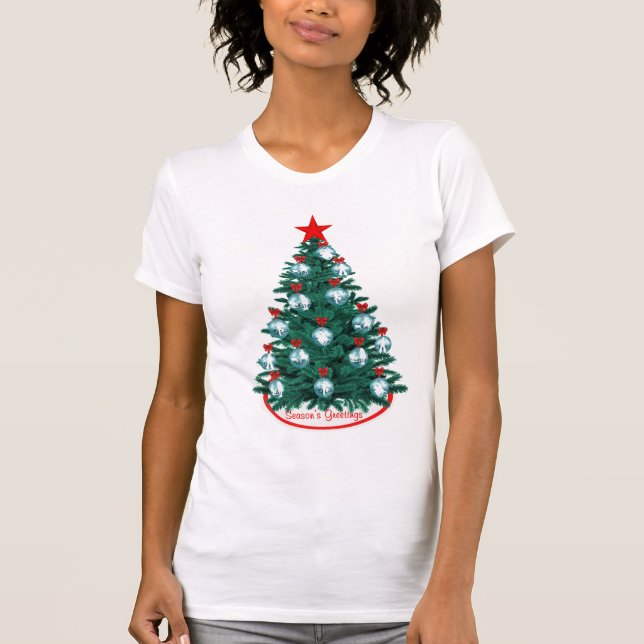 Cowboy Cowgirl Roping Weihnachtsbaum Ornament T-Sh T-Shirt (Vorderseite)