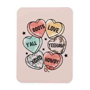Cowboy Cowgirl Thema Herz Magnet