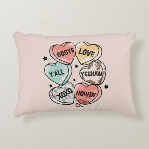 Cowboy Cowgirl Theme Hearts Dekokissen