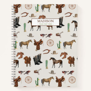 Cowboy Cowgirl Western Rodeo Country Pattern Notizbuch