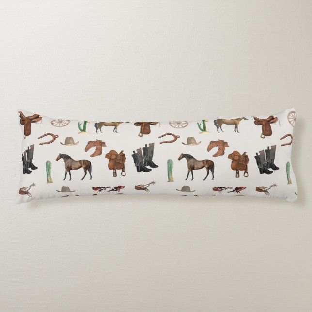 Cowboy Cowgirl Western Rodeo Country Pattern Seitenschläferkissen (Vorderseite)