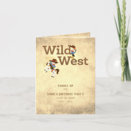 Cowboy Cowgirl Wild West Child's Geburtstagsparty  Einladung