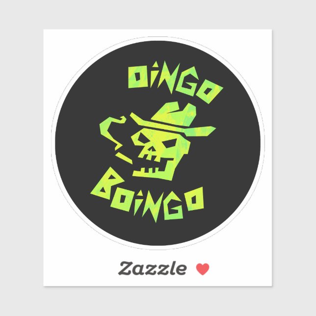 Cowboy crâne boingo gros autocollant (Feuille)