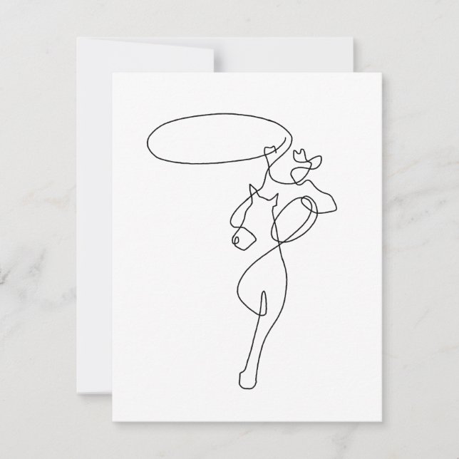 Cowboy Dankeskarte (Vorderseite)