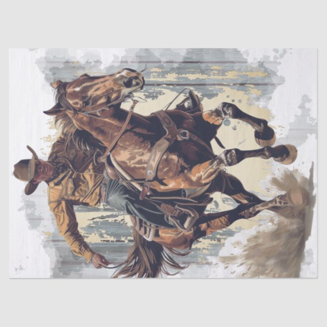 Cowboy Decoupage Seidenpapier (Vorderseite)