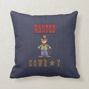 Cowboy-Denim wollte MoJo Throw-Kissen Kissen
