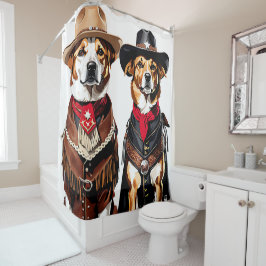 Cowboy Dogs Duschvorhang