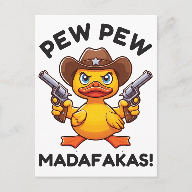 Cowboy Duck Sheriff Postkarte (Vorderseite)