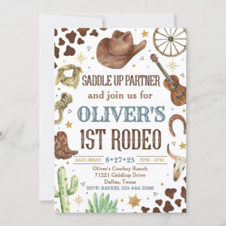 Cowboy - Einladung, 1. Rodeo Einladung