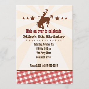 Cowboy Einladung Kindergeburtstag Party Western Re